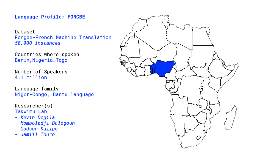 Language profile for Fongbe