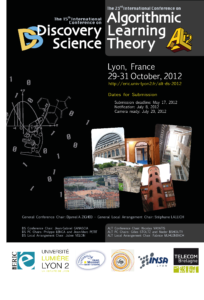 23rd International Conference on Algorithmic Learning Theory
