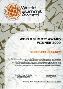 UNESCO Award for VideoLectures.Net, 2009