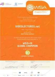 UNESCO Award for VideoLectures.Net, 2013